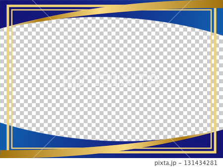 Blue and gold stylish business background 3 131434281