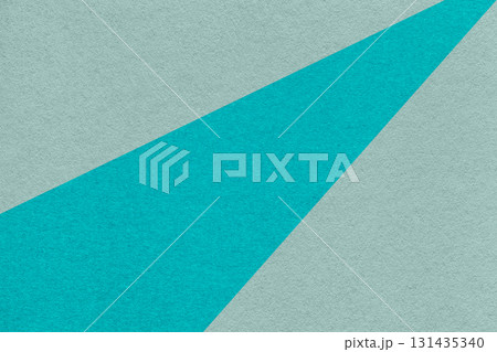 Abstract old geometric cool gray paper background with turquoise rays, macro texture for banner, template, presentation 131435340