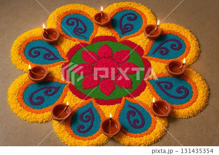 Colorful Indian Mandala Artwork Colorful Indian Mandala Artwork 131435354