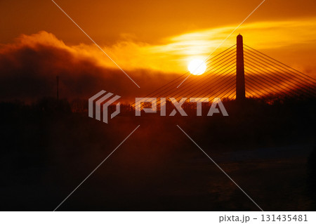 十勝川の川霧 131435481