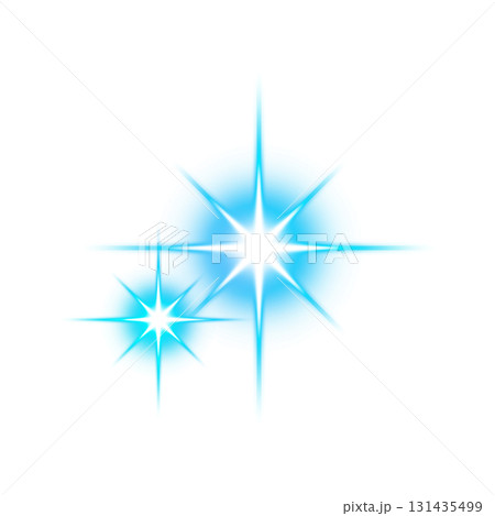 透明背景に青い光のきらめきエフェクト 透明背景に青い光のきらめきエフェクト 131435499