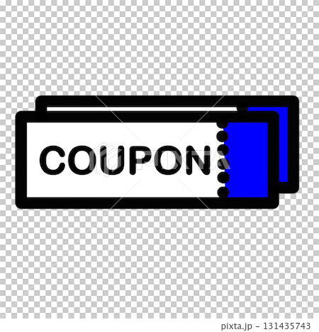 Two coupon illustrations with dotted and cut lines_blue 131435743
