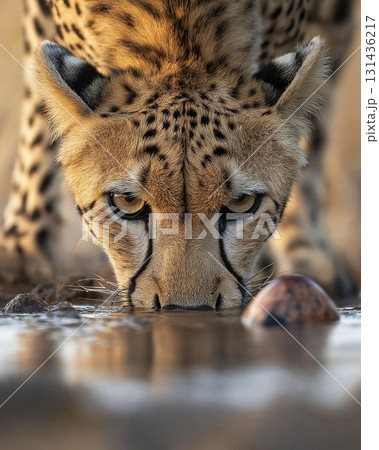 Cheetah predator feline wildlife animal nature wild fast spotted big cat sleek Cheetah predator feline wildlife animal nature wild fast spotted big cat sleek 131436217