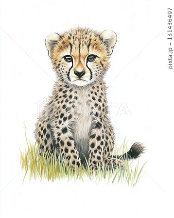 Cheetah cub in nature with wildlife, animal, and safari elements captured beautifully 131436497
