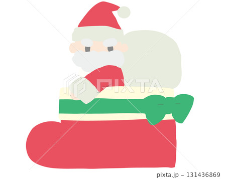 ブーツinサンタ 主線なし ブーツinサンタ 主線なし 131436869