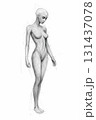 stylized full body female figure illustration stylized full body female figure illustration 131437078