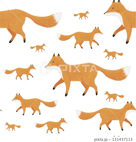 Seamless pattern. Foxes Seamless pattern. Foxes 131437113