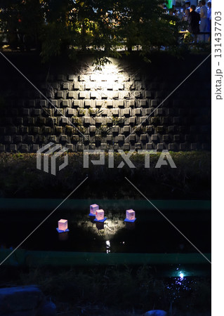 流し灯籠、松戸宿坂川献灯祭りにて 131437703