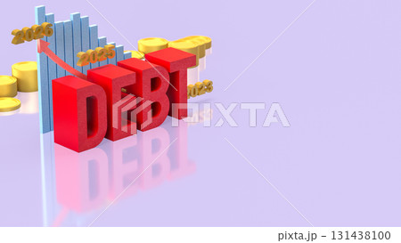 The DEBT Chart 2026 for Business concept 3d Rendering. The DEBT Chart 2026 for Business concept 3d Rendering. 131438100