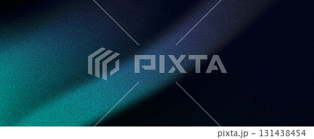 Dark noisy poster background, blue teal green black grainy abstract noisy color shape texture banner header cover backdrop design 131438454