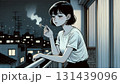 タバコを吸う女性 131439096