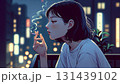 タバコを吸う女性 131439102