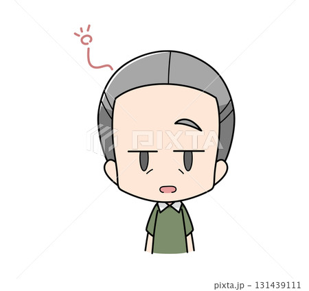 ボーっとしている高齢男性のイラスト 131439111