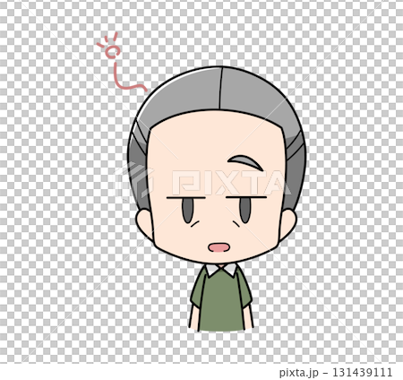 ボーっとしている高齢男性のイラスト 131439111