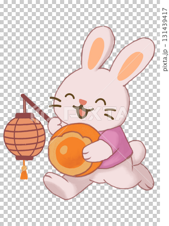 一盞燈籠，一隻月餅般的兔子 131439417