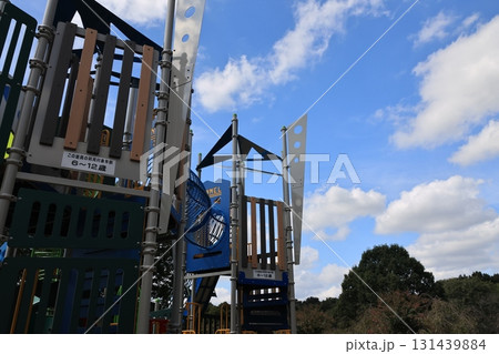 上尾市の丸山公園にある子供用の大型遊具 131439884