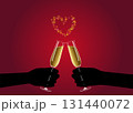 シャンパングラスで乾杯 131440072