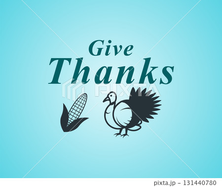 give thanks thanksgiving holiday celebration background 131440780