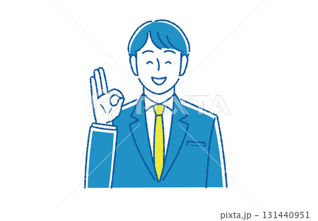 オッケーを出す若手男性社員 131440951