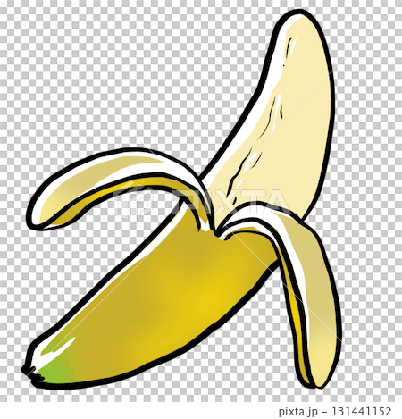 黄色いバナナのイラスト 131441152