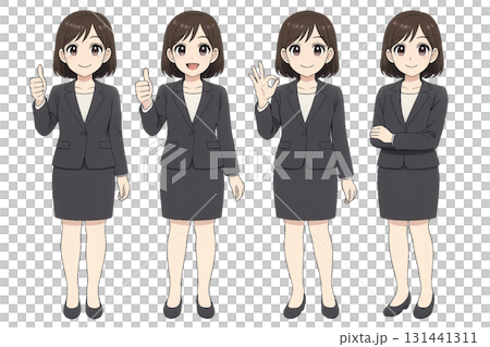 好的姿勢OK姿勢女人插畫 131441311