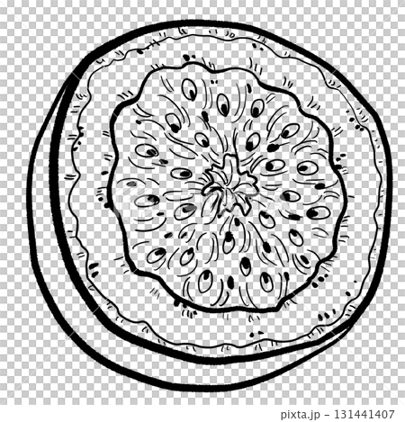 簡單的百香果線描 131441407