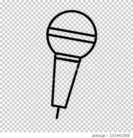 Simple line drawing style microphone background transparent illustration material Simple line drawing style microphone background transparent illustration material 131441509