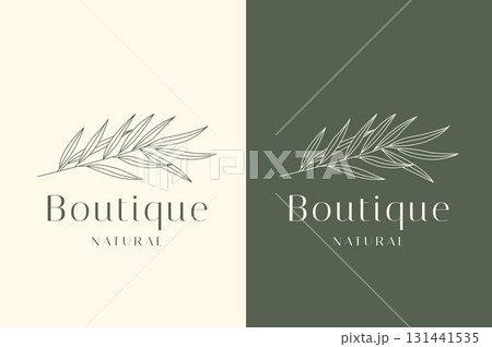 Minimalist Leaf Vector Logo Elegant Line Art Design for Natural Boutique, Flower Shop, Cosmetics and Organic Products Minimalist Leaf Vector Logo Elegant Line Art Design for Natural Boutique, Flower Shop, Cosmetics and Organic Products 131441535