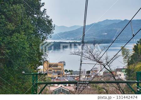 天橋立傘松公園  天橋立ケーブルカーからの風景（京都府宮津市） 131442474