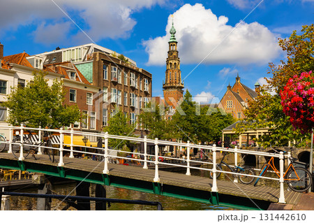 Streets and canals of Leiden town, Netherlands Streets and canals of Leiden town, Netherlands 131442610