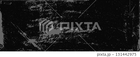 Rough worn texture background. Black grey grunge distressed overlay. Dark raw weathered surface wallpaper. Old gritty grainy backdrop. Scratched dirty stone wall concept. Vector textured illustration 131442975