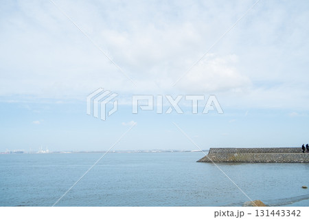 A Serene Ocean View with Tranquil Blue Skies Perfect for Relaxation and Adventure 131443342