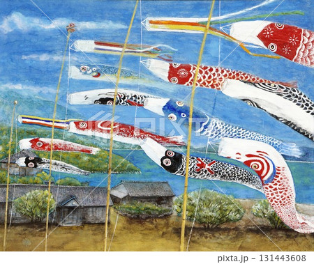 鯉のぼりの手書きスケッチ 鯉のぼりの手書きスケッチ 131443608