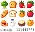いろんなフルーツのイラストセット 131443773