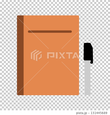 Notebook and pen simple illustration material Notebook and pen simple illustration material 131445689