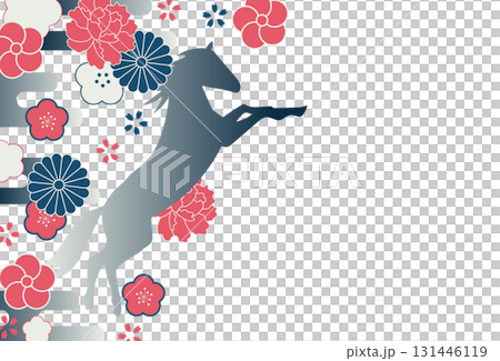 2026 Year of the Horse New Year's Card 131446119