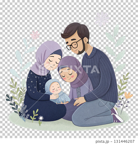 My family and togetherness white background 131446207