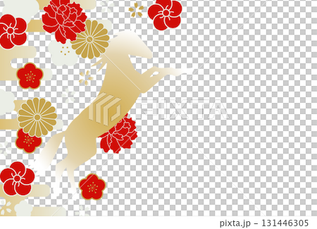 2026 Year of the Horse New Year's card material 131446305