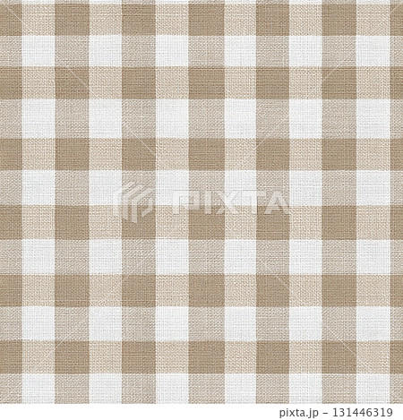 グレーベージュのギンガムチェック背景 シンプルで落ち着いた布風パターン素材 グレーベージュのギンガムチェック背景 シンプルで落ち着いた布風パターン素材 131446319