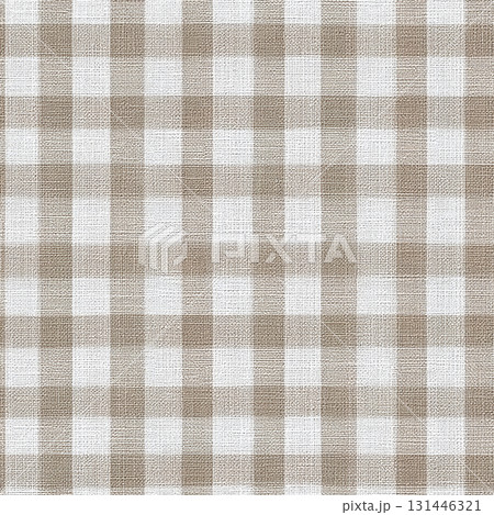 グレーベージュのギンガムチェック背景 シンプルで落ち着いた布風パターン素材 グレーベージュのギンガムチェック背景 シンプルで落ち着いた布風パターン素材 131446321