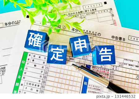 確定申告の書類 131446532