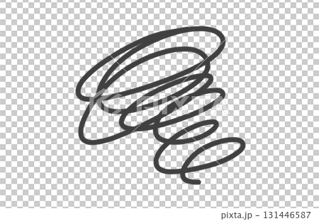 Roughly drawn messy lines | Freehand abstract illustration material 131446587