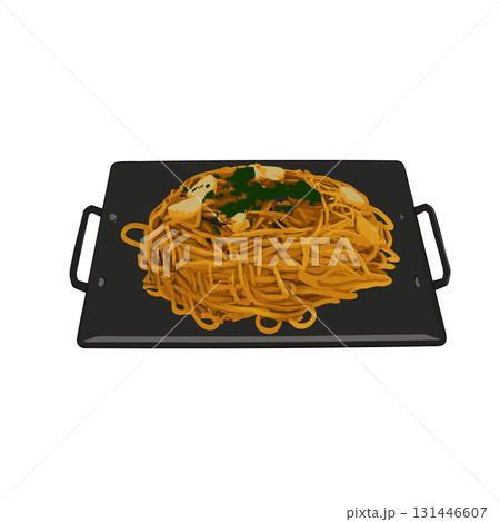 祭りや縁日や文化祭や屋台の鉄板の焼きそば 祭りや縁日や文化祭や屋台の鉄板の焼きそば 131446607