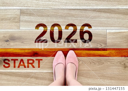 2026年の新年にスタートする人の足元 2026年の新年にスタートする人の足元 131447155