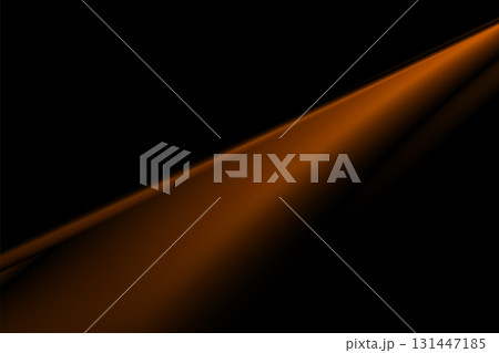 Orange smooth material textural stripe on the black background Orange smooth material textural stripe on the black background 131447185