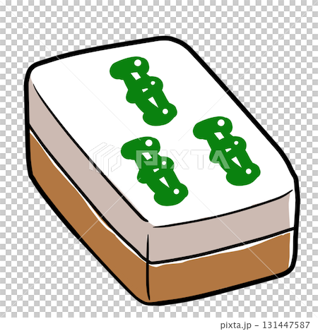 Realistic mahjong tile illustration Realistic mahjong tile illustration 131447587