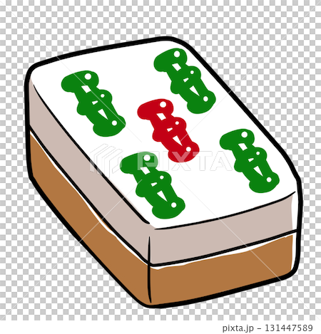 逼真的麻將牌插圖 131447589