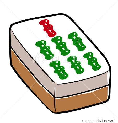 リアルな麻雀牌のイラスト 131447591