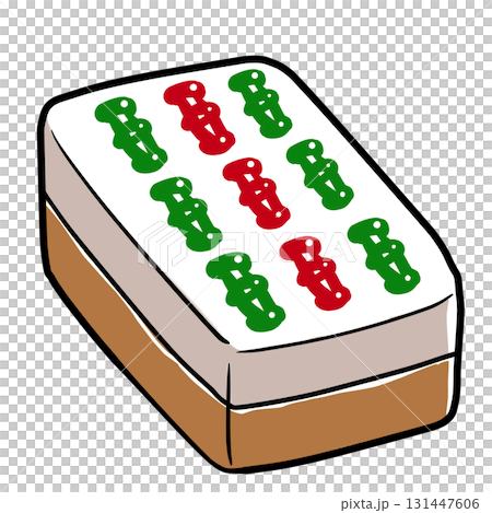 Realistic mahjong tile illustration Realistic mahjong tile illustration 131447606