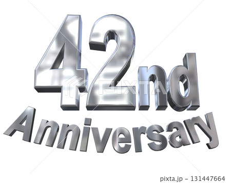 3DCG文字「42nd Anniversary/42周年マークキラキラ」 131447664